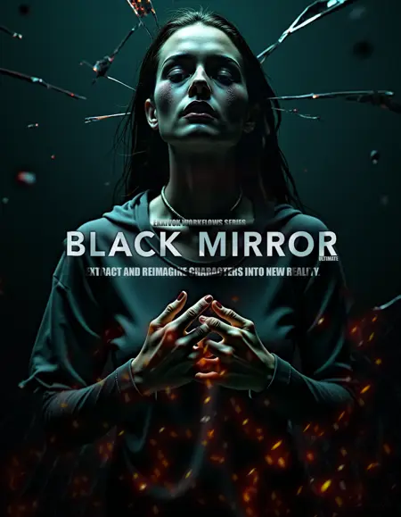 Mirror style card - Black Mirror style dramatic poster